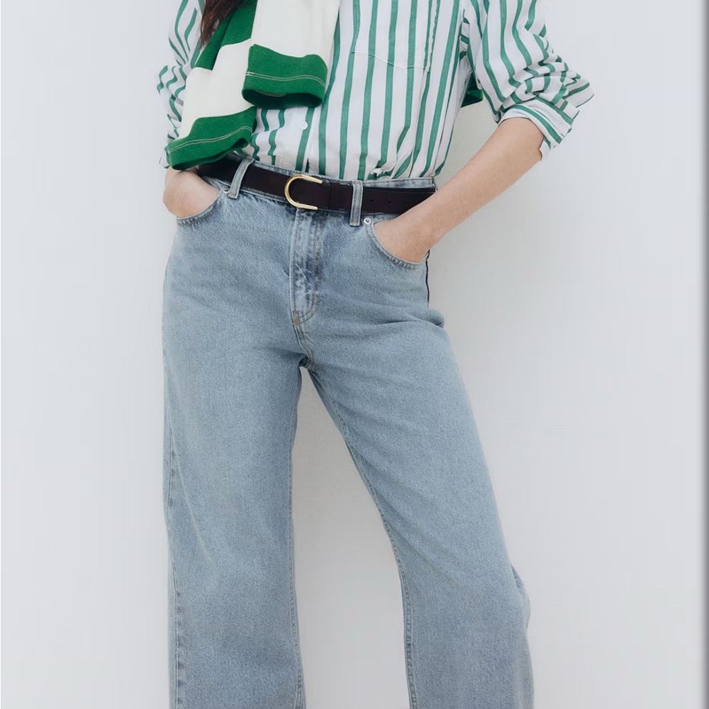 H&M Blue Flare Wide Leg Jeans